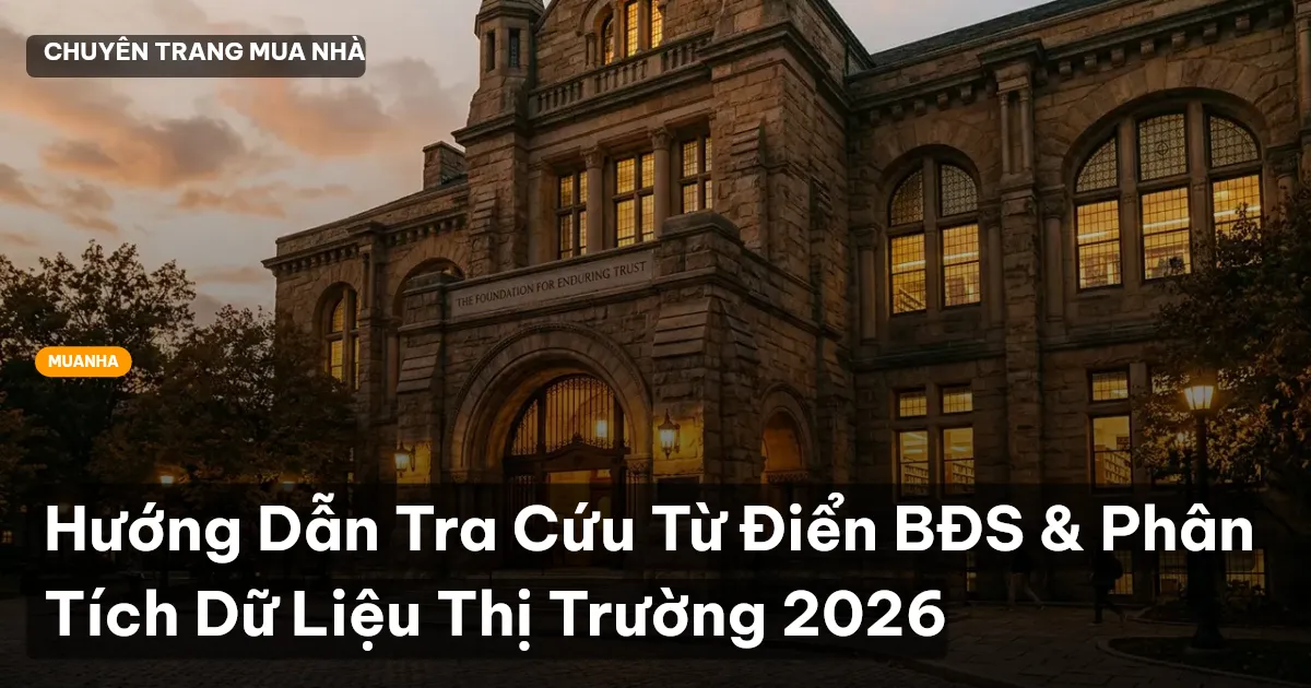 Hướng Dẫn Tra Cứu Từ Điển BĐS & Phân Tích Dữ Liệu Thị Trường 2026