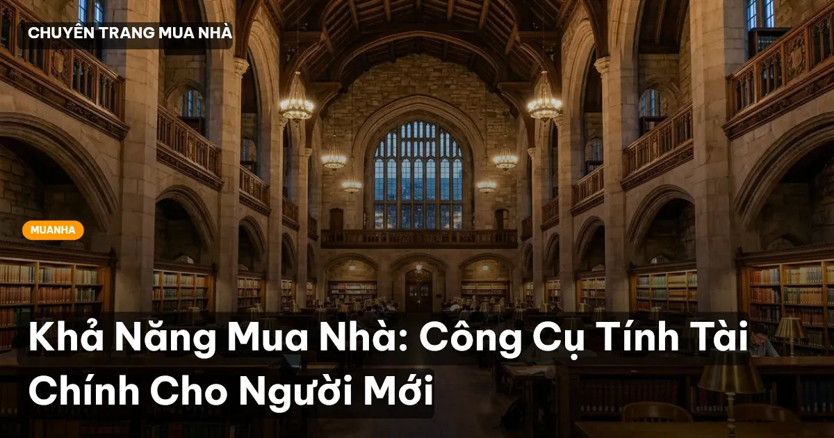 Khả Năng Mua Nhà: Công Cụ Tính Tài Chính Cho Người Mới