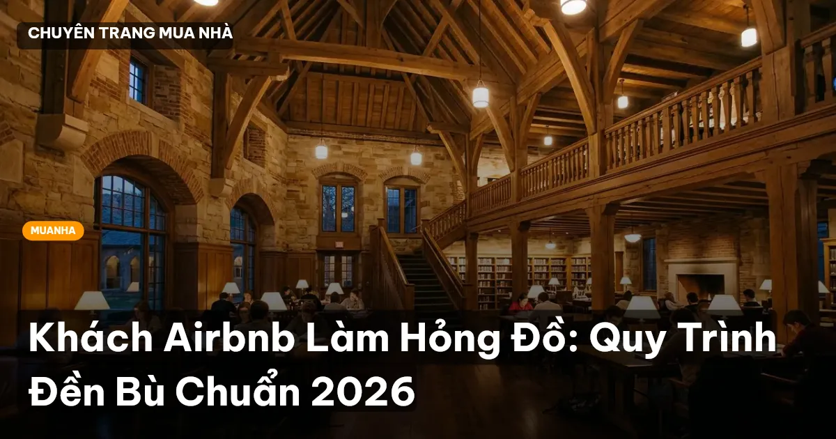 Khách Airbnb Làm Hỏng Đồ: Quy Trình Đền Bù Chuẩn 2026