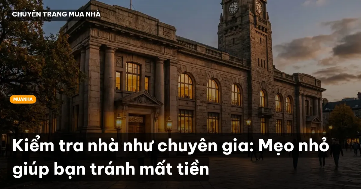 Kiểm tra nhà như chuyên gia: Mẹo nhỏ giúp bạn tránh mất tiền