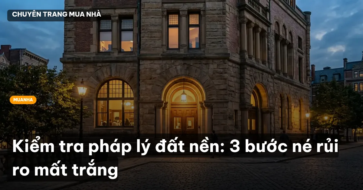 Kiểm tra pháp lý đất nền: 3 bước né rủi ro mất trắng