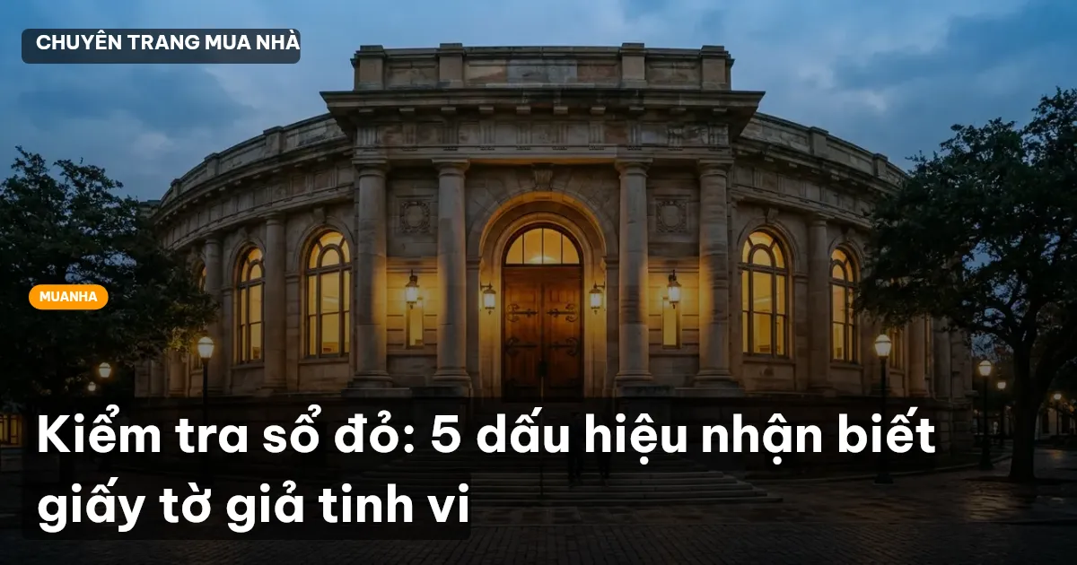 Kiểm tra sổ đỏ: 5 dấu hiệu nhận biết giấy tờ giả tinh vi