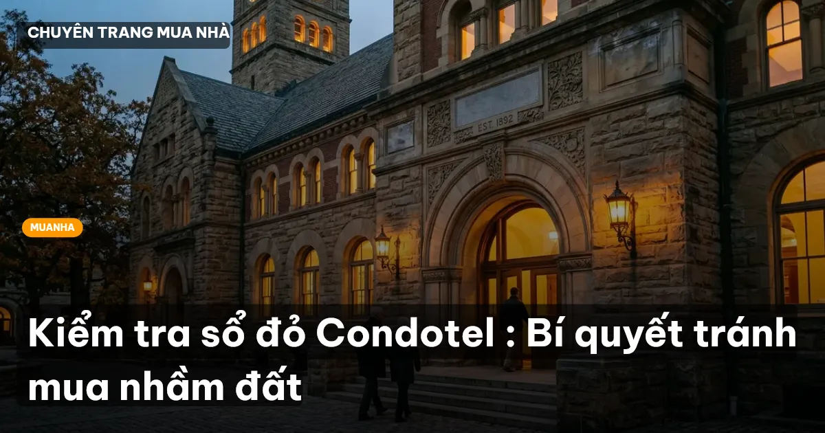 Kiểm tra sổ đỏ Condotel : Bí quyết tránh mua nhầm đất