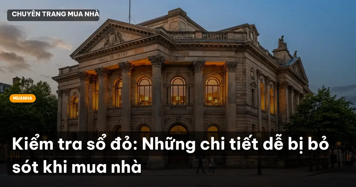 Kiểm tra sổ đỏ: Những chi tiết dễ bị bỏ sót khi mua nhà
