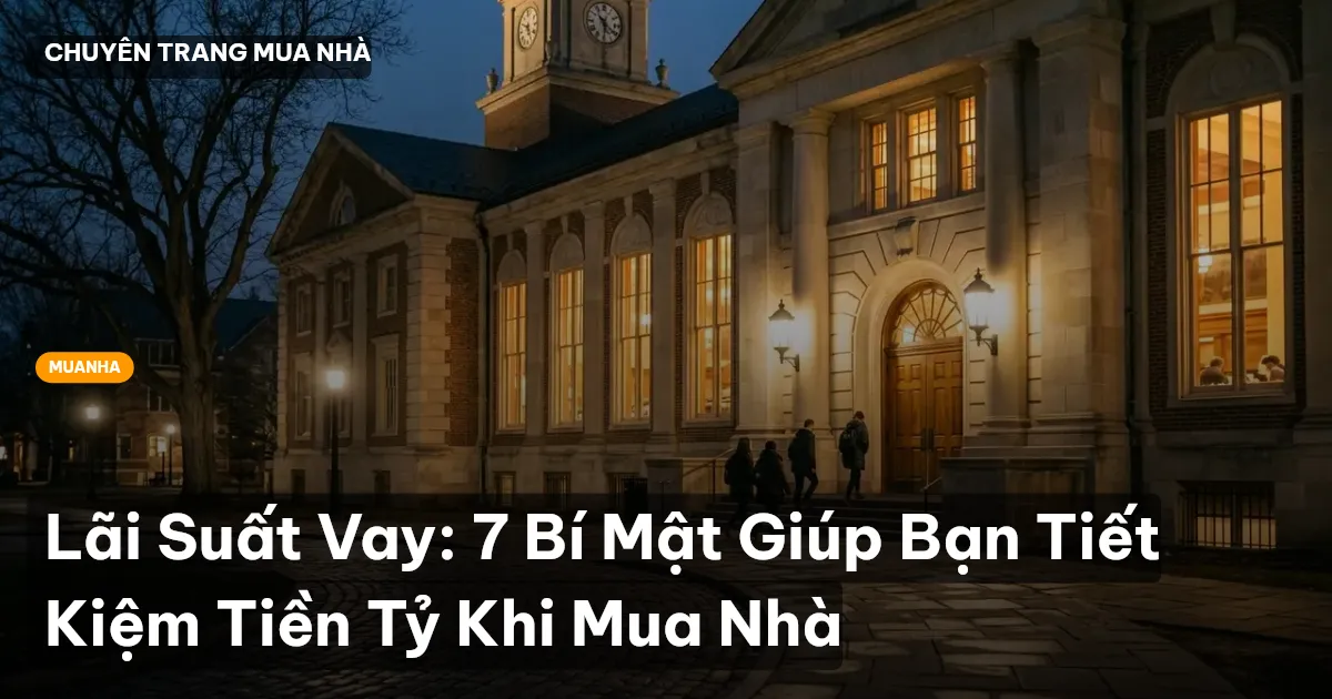 Lãi Suất Vay: 7 Bí Mật Giúp Bạn Tiết Kiệm Tiền Tỷ Khi Mua Nhà