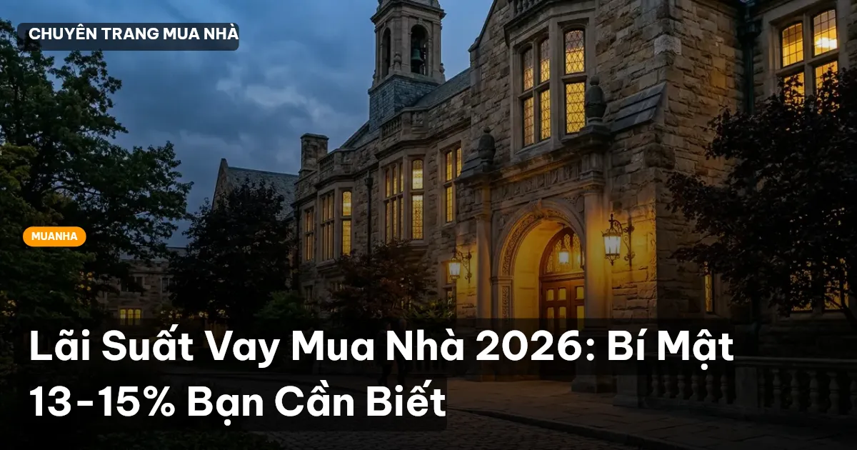 Lãi Suất Vay Mua Nhà 2026: Bí Mật 13-15% Bạn Cần Biết