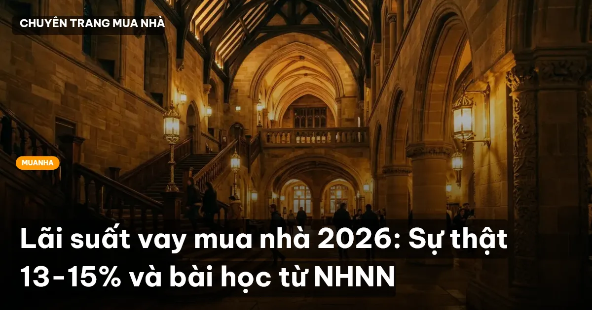 Lãi suất vay mua nhà 2026: Sự thật 13-15% và bài học từ NHNN