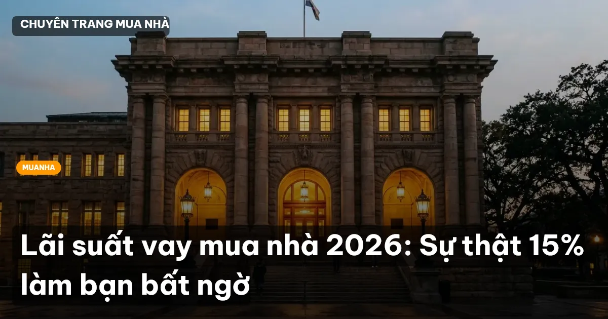 Lãi suất vay mua nhà 2026: Sự thật 15% làm bạn bất ngờ