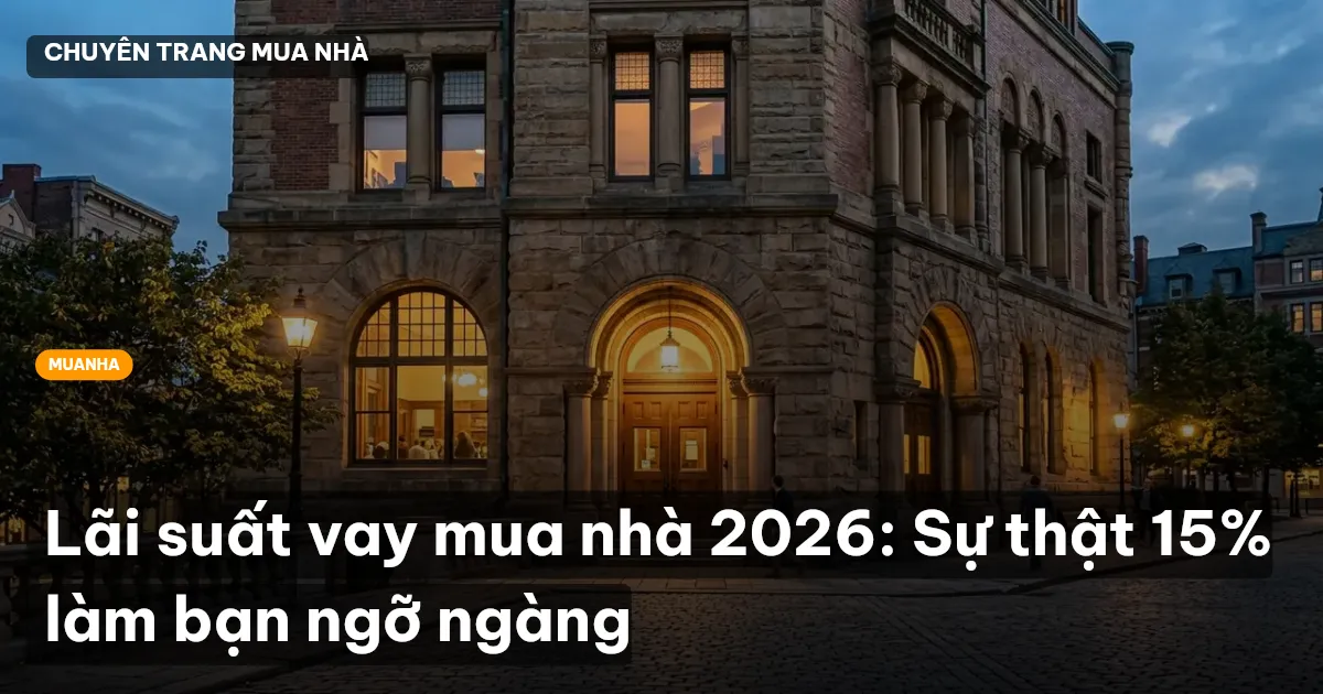 Lãi suất vay mua nhà 2026: Sự thật 15% làm bạn ngỡ ngàng