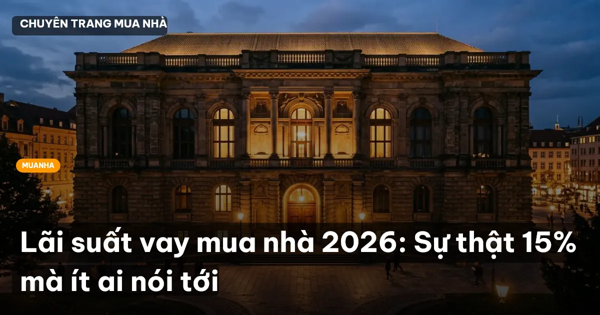 Lãi suất vay mua nhà 2026: Sự thật 15% mà ít ai nói tới