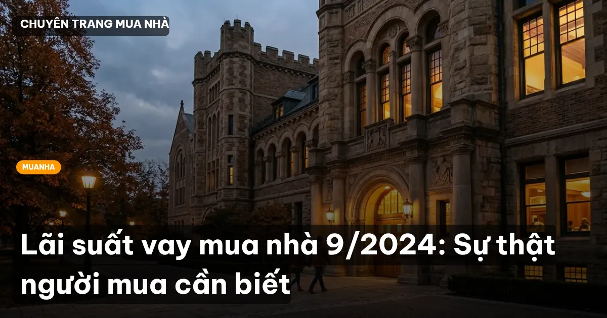 Lãi suất vay mua nhà 9/2024: Sự thật người mua cần biết