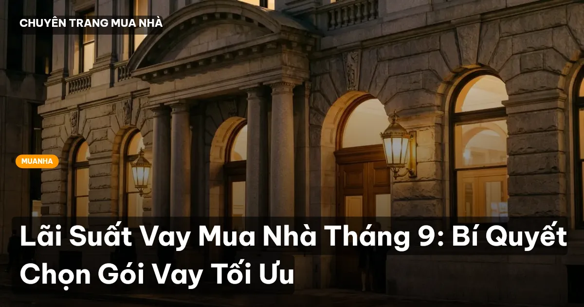 Lãi Suất Vay Mua Nhà Tháng 9: Bí Quyết Chọn Gói Vay Tối Ưu