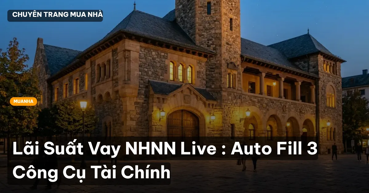 Lãi Suất Vay NHNN Live : Auto Fill 3 Công Cụ Tài Chính