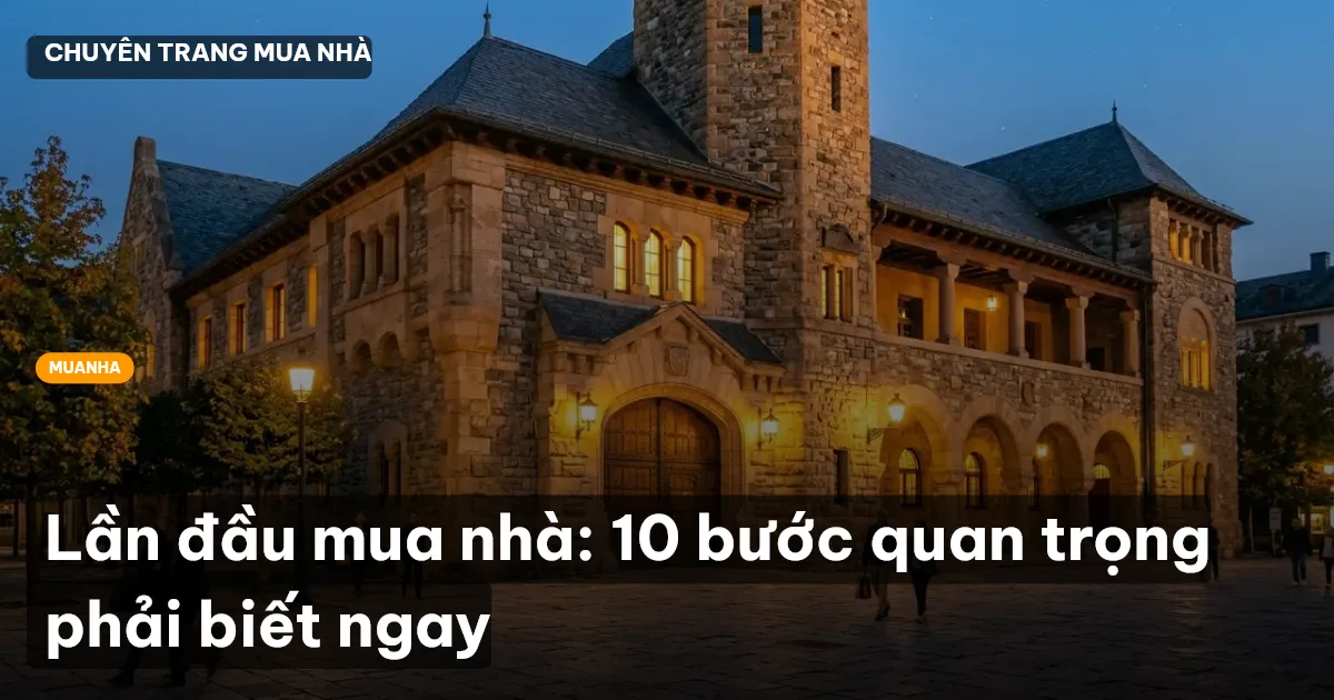 Lần đầu mua nhà: 10 bước quan trọng phải biết ngay