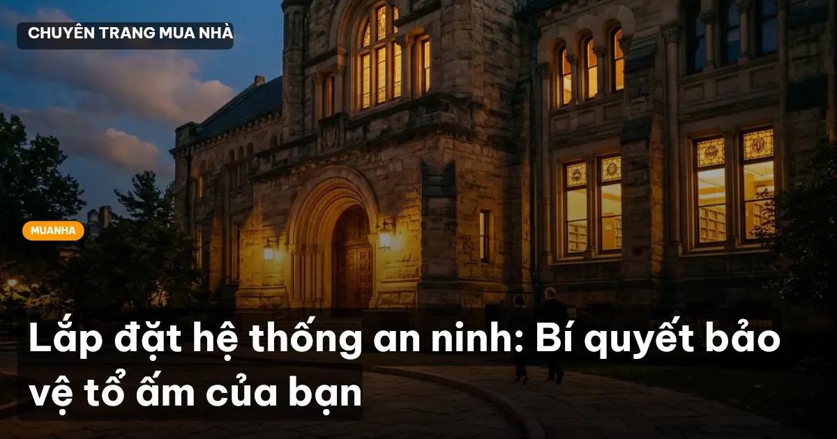 Lắp đặt hệ thống an ninh: Bí quyết bảo vệ tổ ấm của bạn