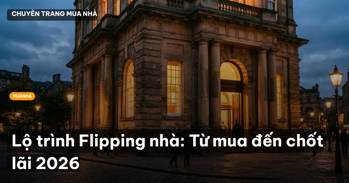 Lộ trình Flipping nhà: Từ mua đến chốt lãi 2026