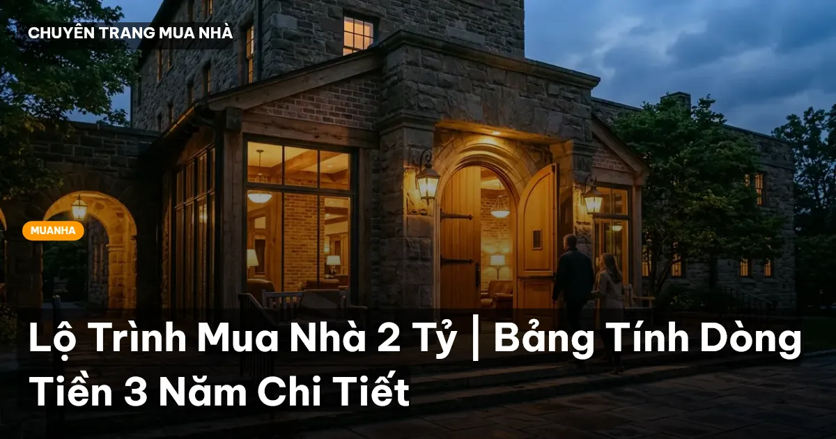 Lộ Trình Mua Nhà 2 Tỷ | Bảng Tính Dòng Tiền 3 Năm Chi Tiết