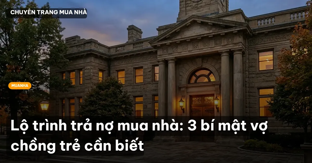 Lộ trình trả nợ mua nhà: 3 bí mật vợ chồng trẻ cần biết