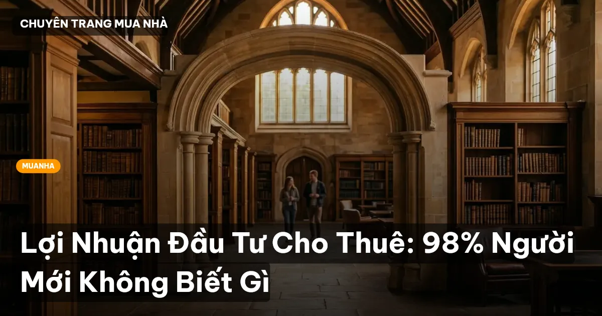 Lợi Nhuận Đầu Tư Cho Thuê: 98% Người Mới Không Biết Gì