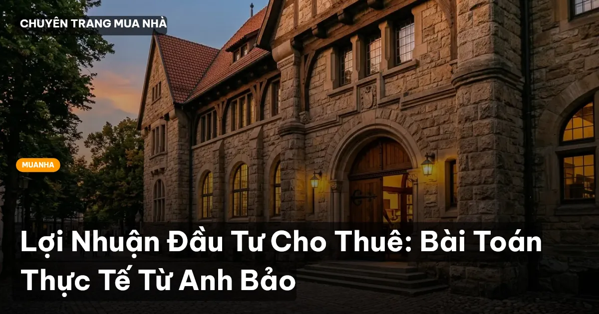 Lợi Nhuận Đầu Tư Cho Thuê: Bài Toán Thực Tế Từ Anh Bảo
