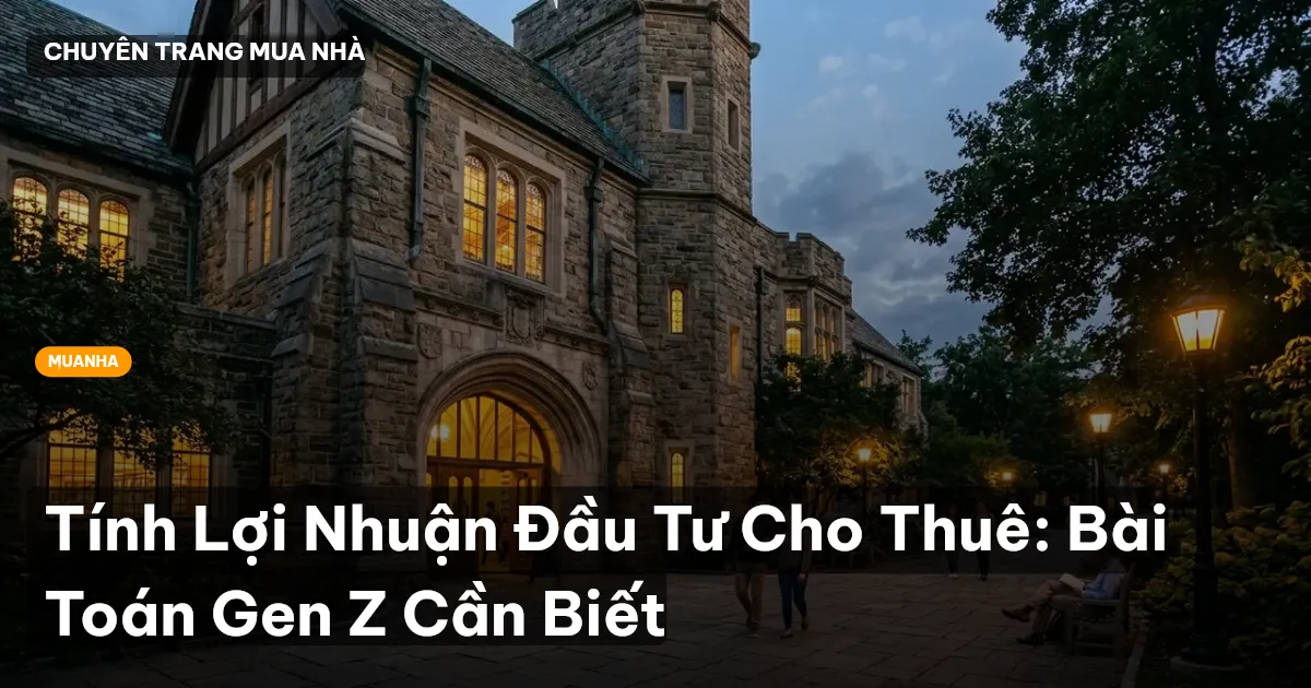 Tính Lợi Nhuận Đầu Tư Cho Thuê: Bài Toán Gen Z Cần Biết