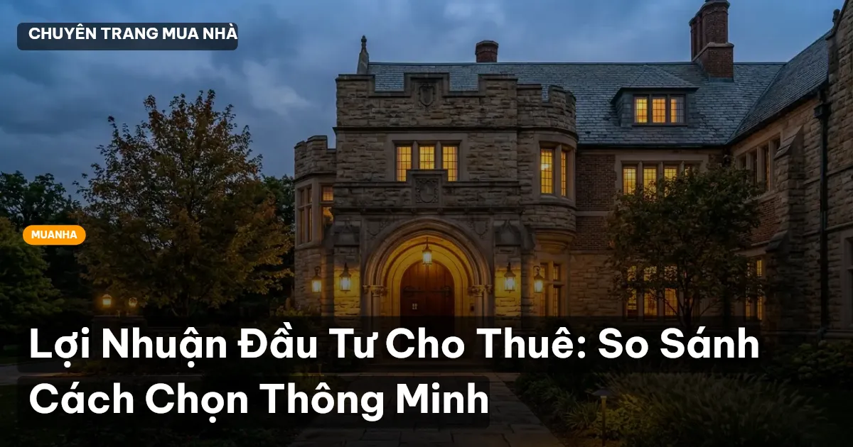 Lợi Nhuận Đầu Tư Cho Thuê: So Sánh Cách Chọn Thông Minh