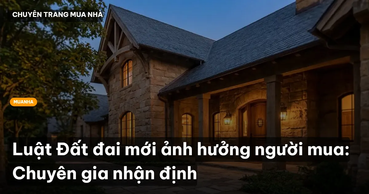 Luật Đất đai mới ảnh hưởng người mua: Chuyên gia nhận định
