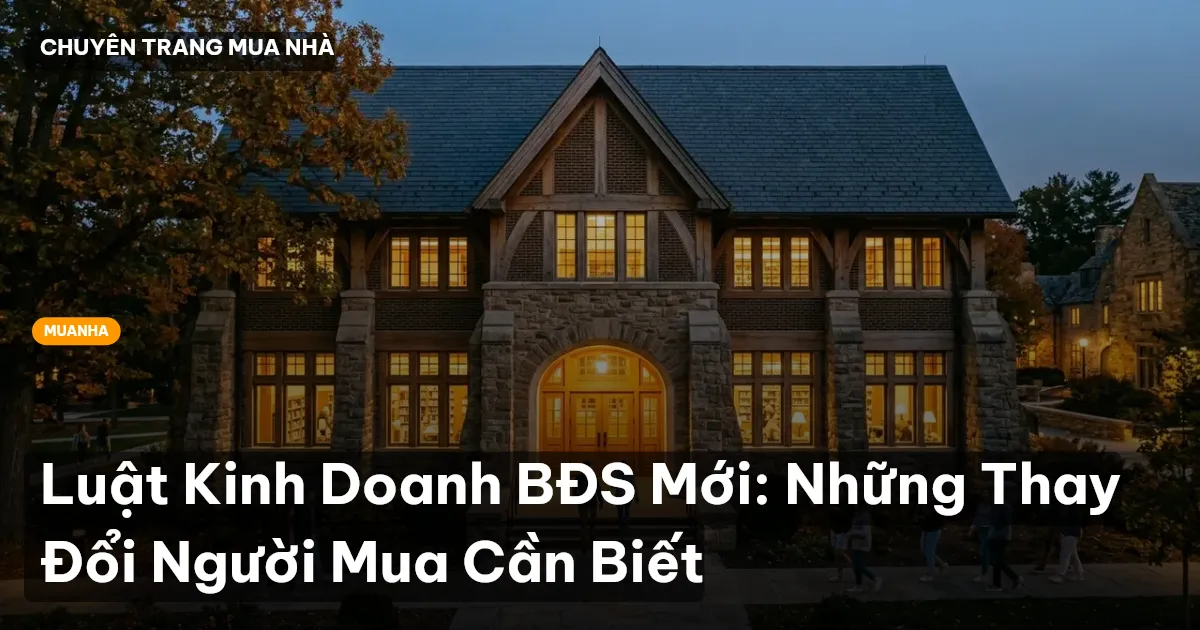 Luật Kinh Doanh BĐS Mới: Những Thay Đổi Người Mua Cần Biết