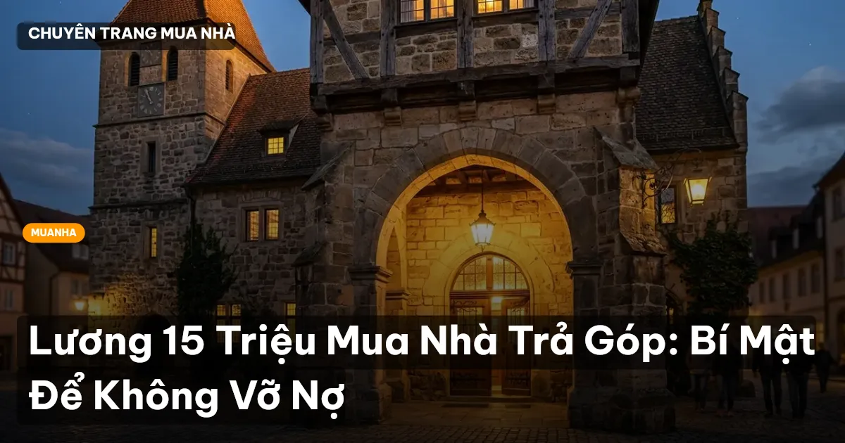 Lương 15 Triệu Mua Nhà Trả Góp: Bí Mật Để Không Vỡ Nợ