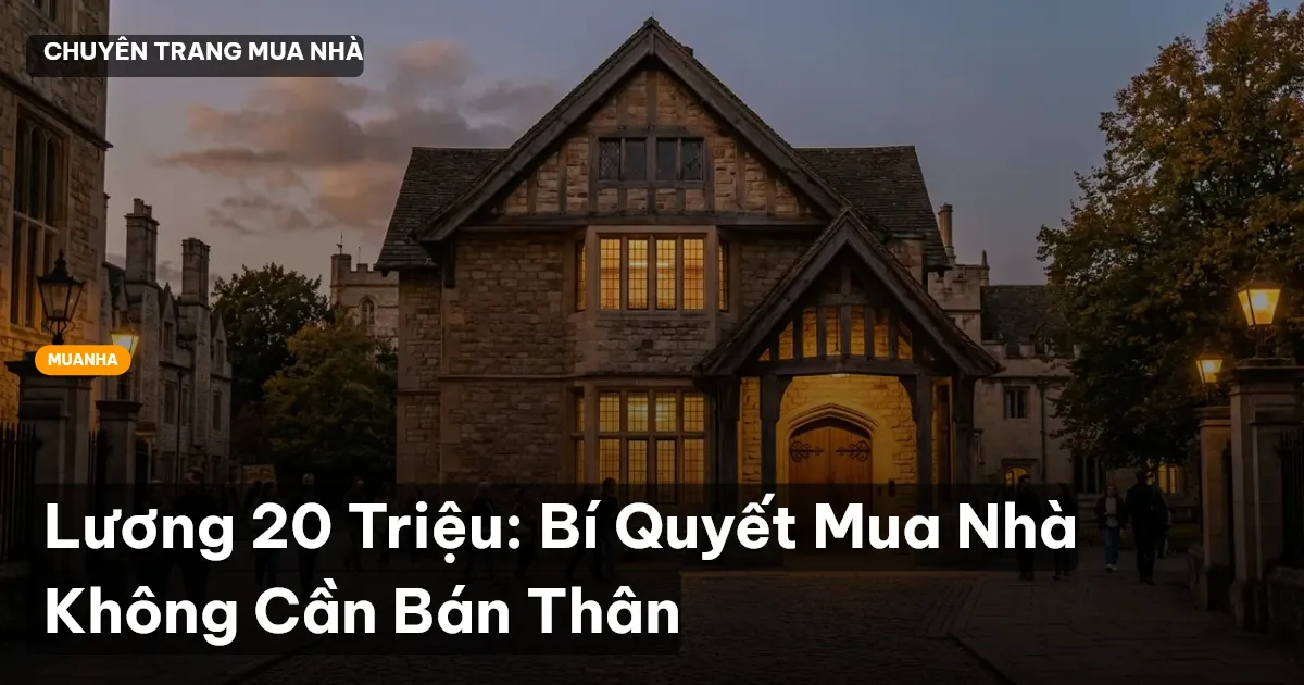 Lương 20 Triệu: Bí Quyết Mua Nhà Không Cần Bán Thân