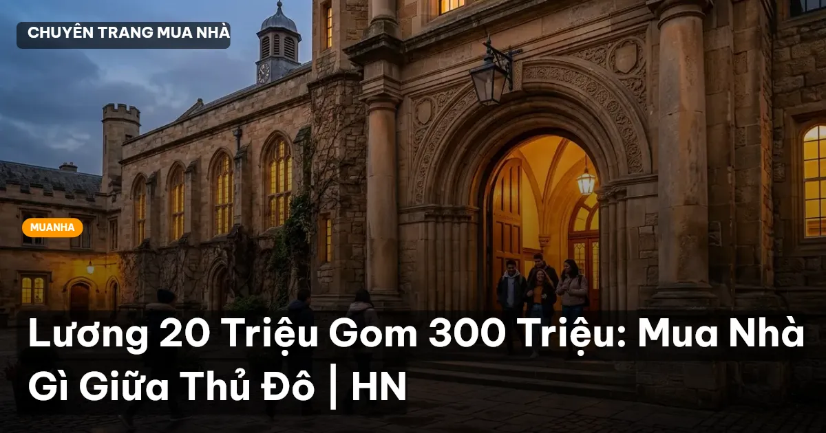 Lương 20 Triệu Gom 300 Triệu: Mua Nhà Gì Giữa Thủ Đô | HN