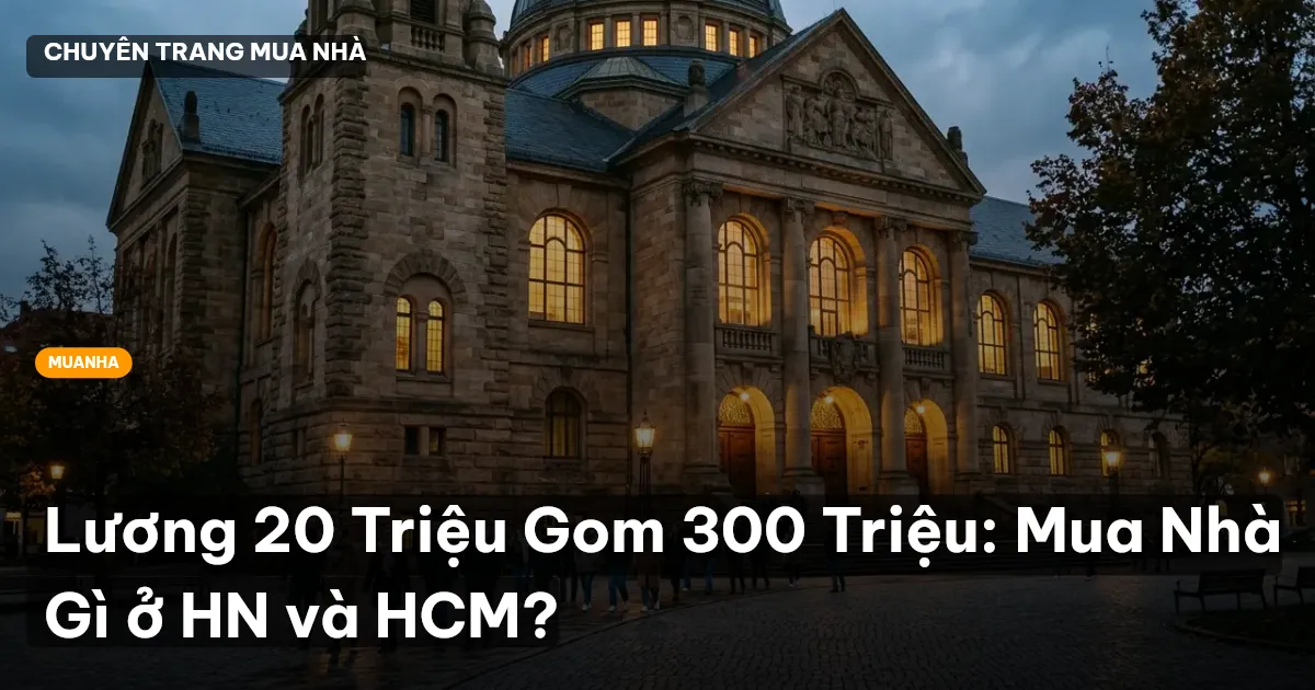 Lương 20 Triệu Gom 300 Triệu: Mua Nhà Gì ở HN và HCM?