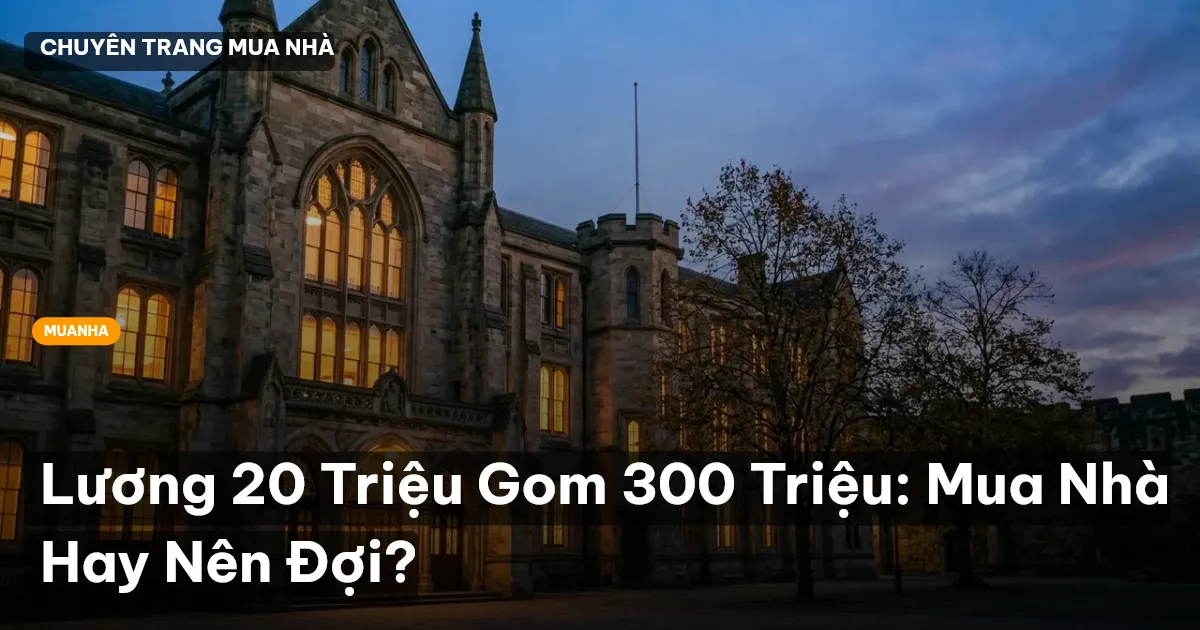 lương 20 triệu mua nhà