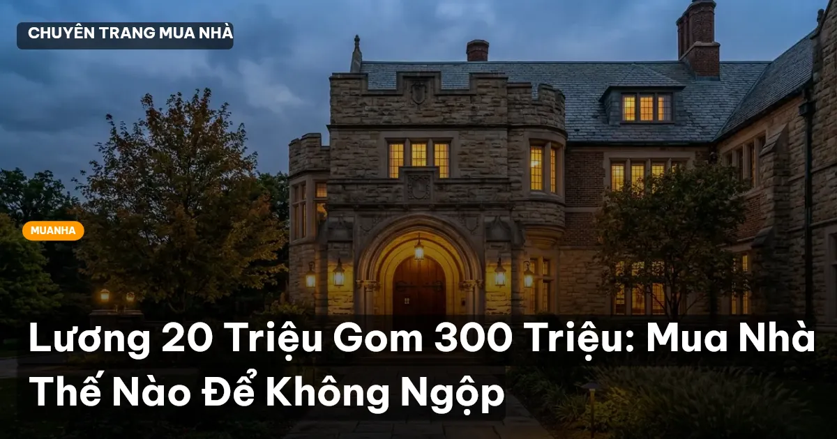 Lương 20 Triệu Gom 300 Triệu: Mua Nhà Thế Nào Để Không Ngộp
