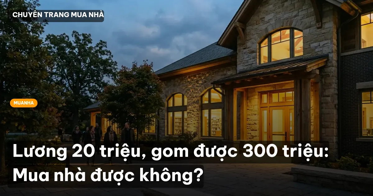 Lương 20 triệu, gom được 300 triệu: Mua nhà được không?