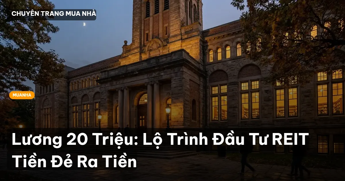 Lương 20 Triệu: Lộ Trình Đầu Tư REIT Tiền Đẻ Ra Tiền