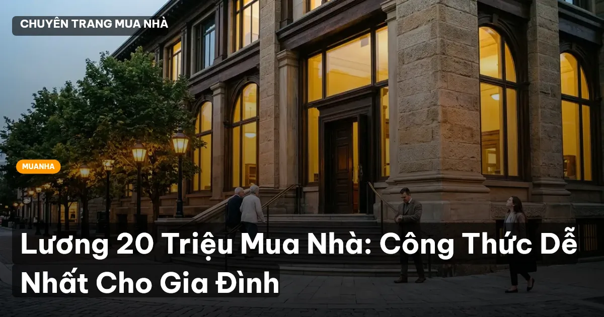 Lương 20 Triệu Mua Nhà: Công Thức Dễ Nhất Cho Gia Đình