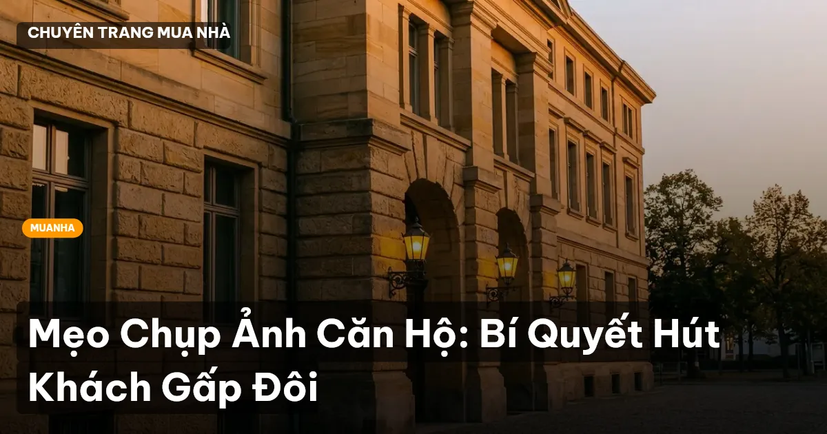 Mẹo Chụp Ảnh Căn Hộ: Bí Quyết Hút Khách Gấp Đôi