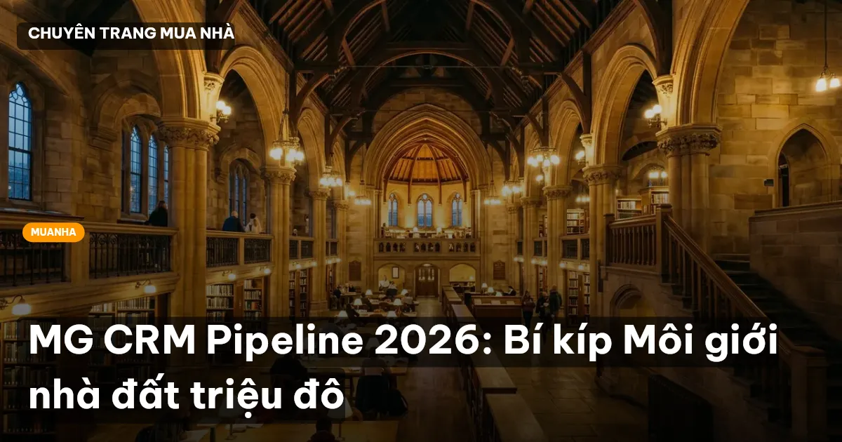 MG CRM Pipeline 2026: Bí kíp Môi giới nhà đất triệu đô