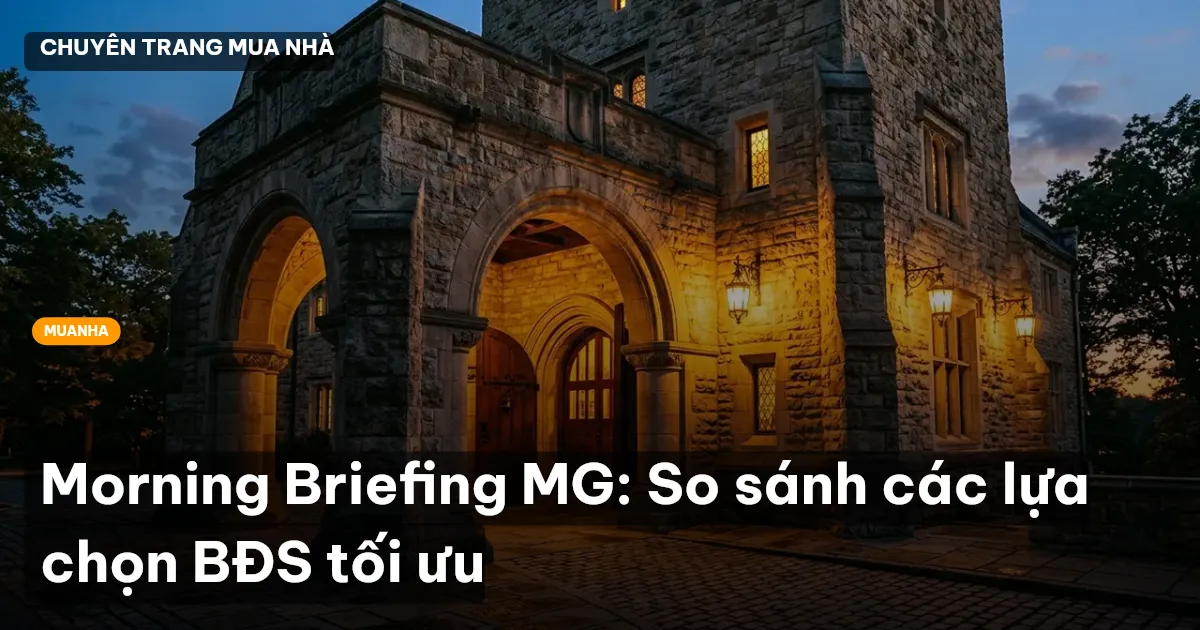 Morning Briefing MG: So sánh các lựa chọn BĐS tối ưu