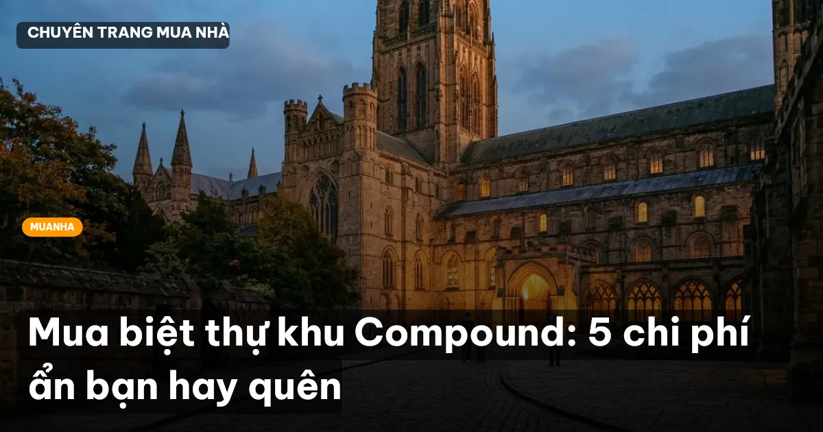 Mua biệt thự khu Compound: 5 chi phí ẩn bạn hay quên