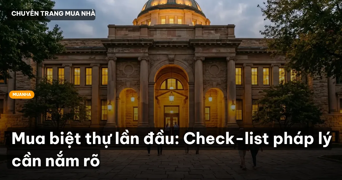 Mua biệt thự lần đầu: Check-list pháp lý cần nắm rõ