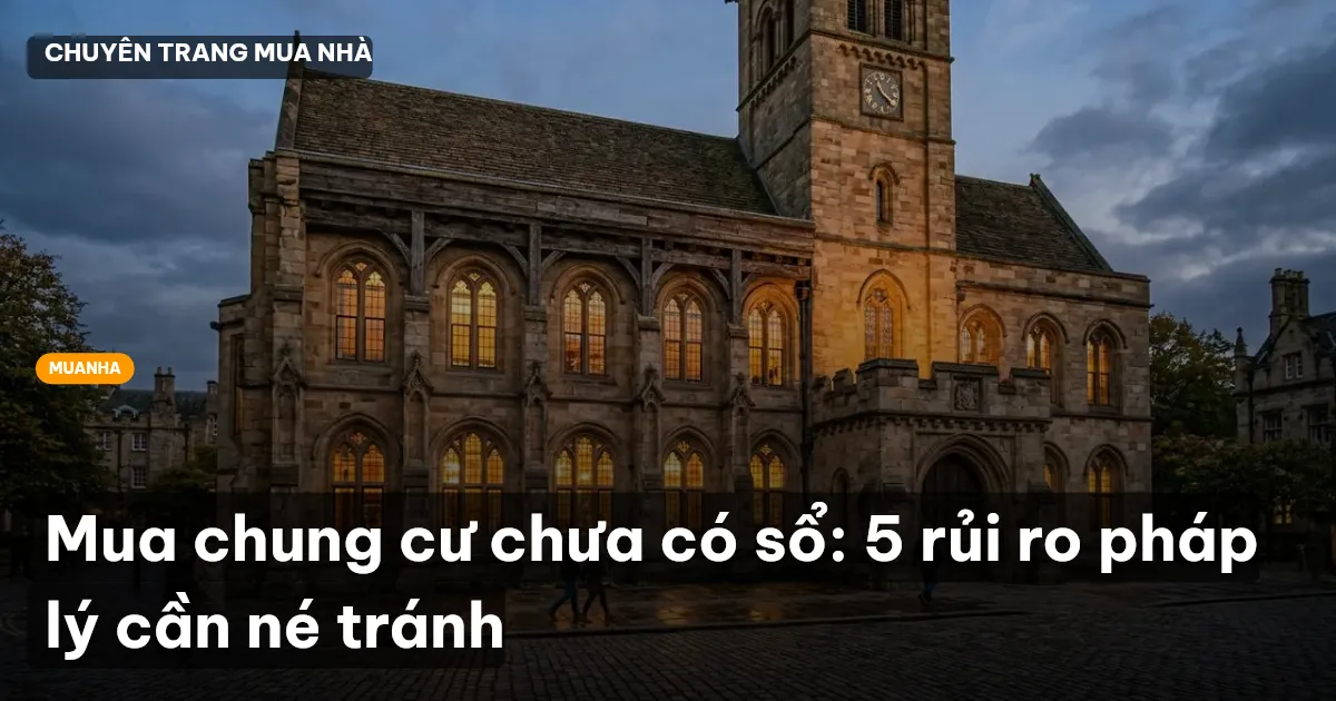 Mua chung cư chưa có sổ: 5 rủi ro pháp lý cần né tránh