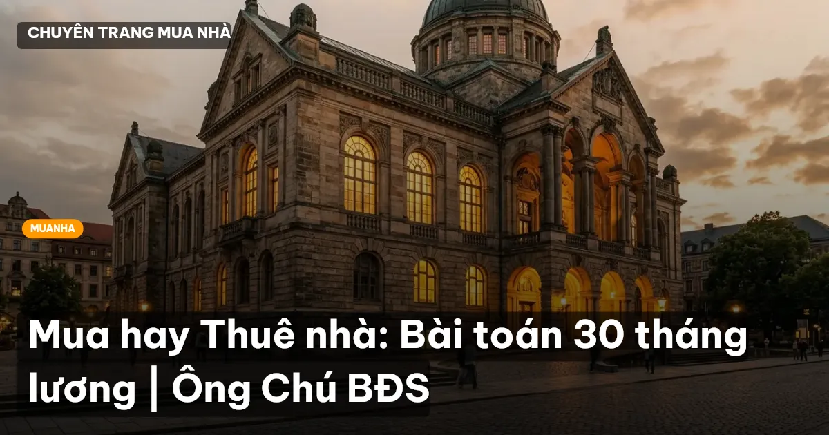 Mua hay Thuê nhà: Bài toán 30 tháng lương | Ông Chú BĐS