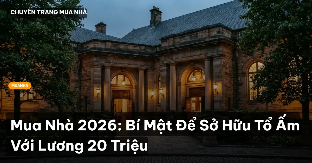 Mua Nhà 2026: Bí Mật Để Sở Hữu Tổ Ấm Với Lương 20 Triệu