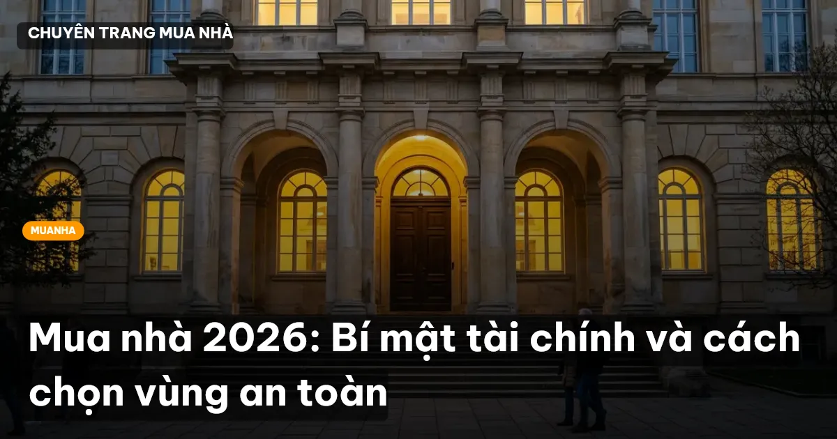 Mua nhà 2026: Bí mật tài chính và cách chọn vùng an toàn