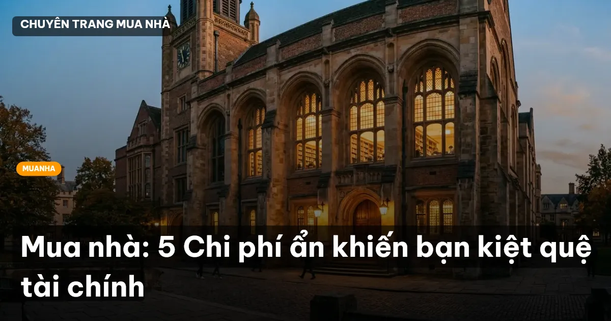 Mua nhà: 5 Chi phí ẩn khiến bạn kiệt quệ tài chính