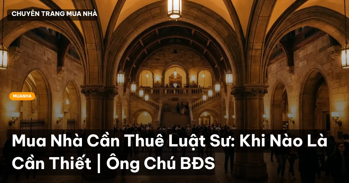Mua Nhà Cần Thuê Luật Sư: Khi Nào Là Cần Thiết | Ông Chú BĐS
