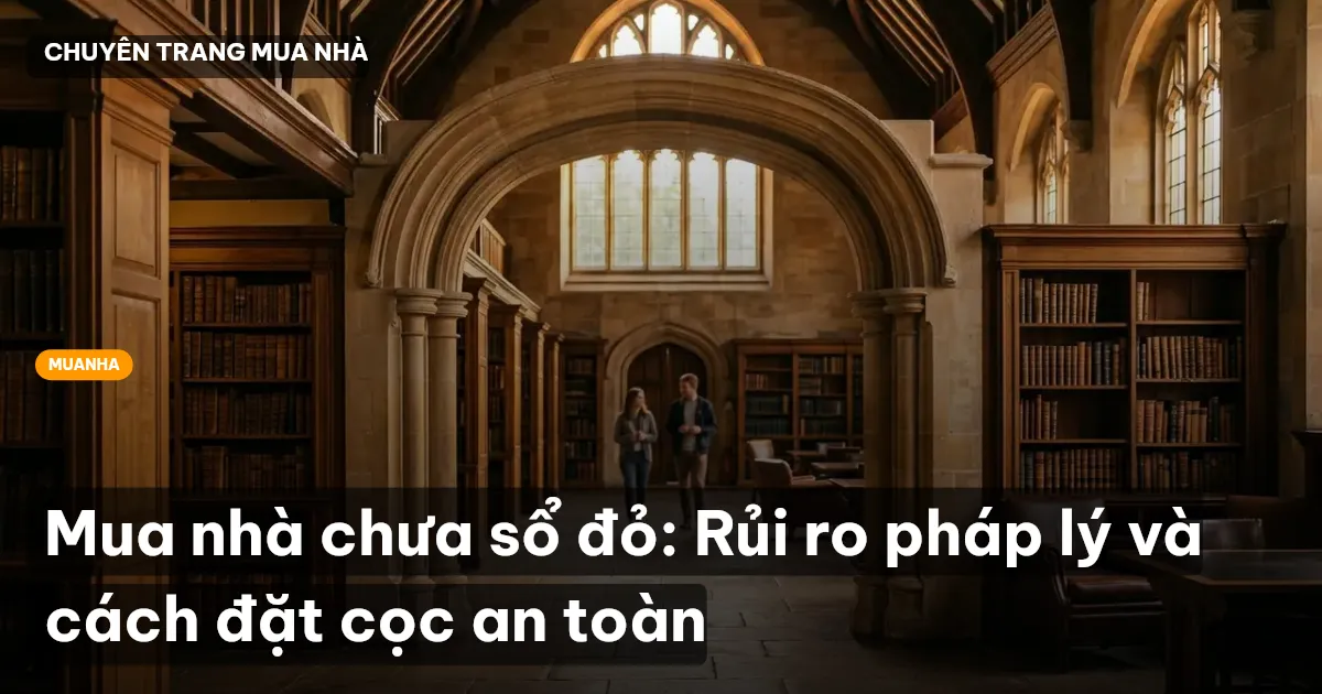 Mua nhà chưa sổ đỏ: Rủi ro pháp lý và cách đặt cọc an toàn