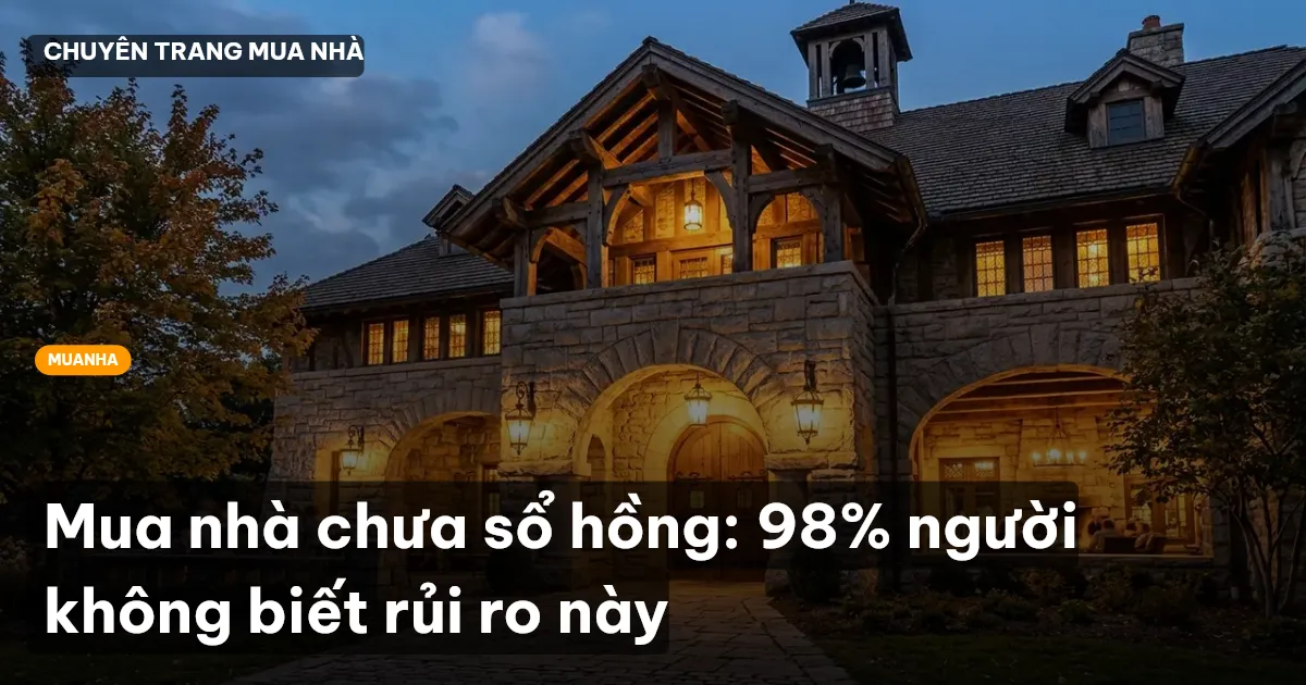 Mua nhà chưa sổ hồng: 98% người không biết rủi ro này